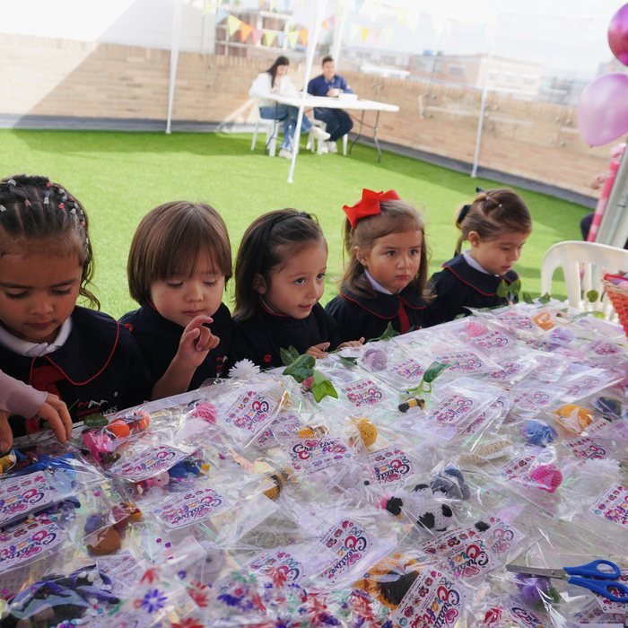 Preschool children in an activity